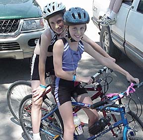 Girls on bike